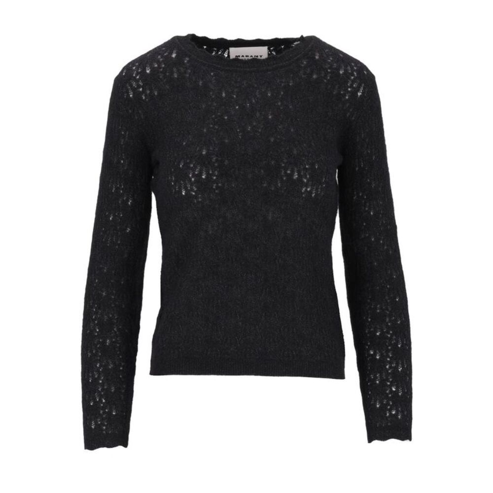 Marant Etoile Women "Obeline-Gb" Open-Work Crewneck Sweater